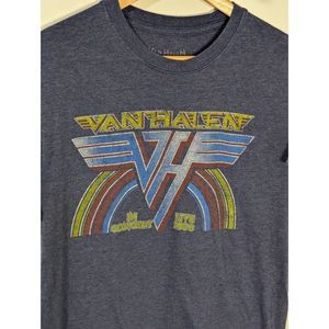 Van Halen 1980 Tour Blue Band T-Shirt - Size M
